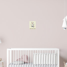 Kleine bosvriend bosdier babykamer decor poster