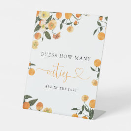 Kleine botanische Baby shower uit Cutie Reclamebord Met Voetstuk