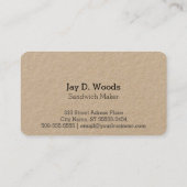 kleine boterham visitekaartje (Achterkant)