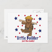 Kleine bouwer zoals papa briefkaart (Voorkant / Achterkant)