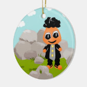 KLEINE BOY DOLL KERAMISCH ORNAMENT (Links)