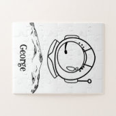 Kleine Boys Astronaut in de ruimte Legpuzzel (Horizontaal)