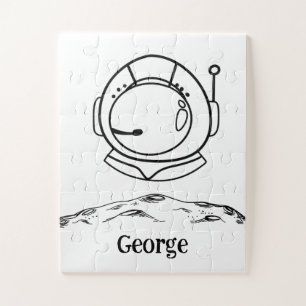 Kleine Boys Astronaut in de ruimte Legpuzzel