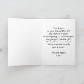 Kleine brandweerman Baby shower Dank je wel Bedankkaart (Binnen)