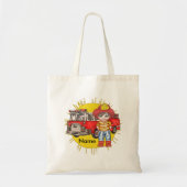 Kleine brandweerman canvas tas (Voorkant)