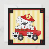 Kleine brandweerman eerste verjaardag kaart (Achterkant)