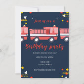 Kleine brandweerman jongens verjaardagsfeestje kaart (Voorkant)