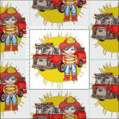 Kleine brandweerman stof (Delen)