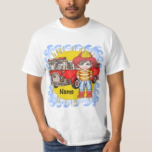 Kleine brandweerman t-shirt (Voorkant)