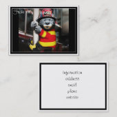 Kleine brandweerman visitekaartje (Voorkant / Achterkant)