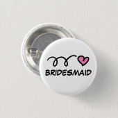 Kleine bridesmaïde knoppen ronde button 3,2 cm (Voorkant /achterkant)