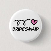 Kleine bridesmaïde knoppen ronde button 3,2 cm (Voorkant)