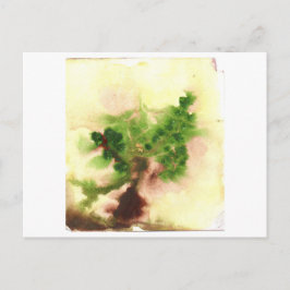Kleine briefkaart van de wazige boomgaard