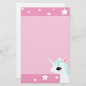 Kleine briefpapier met een blauwe mannetjesmannetj (Voorkant / Achterkant)