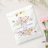 Kleine Bright Wildflowers Waterverf Verjaardag Bedankzakje (Gezegeld)