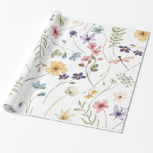 Kleine Bright Wildflowers Waterverf Verjaardag