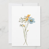 Kleine Bright Wildflowers Waterverf Verjaardag Kaart (Achterkant)