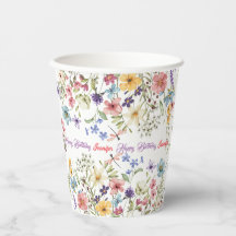 Kleine Bright Wildflowers Waterverf Verjaardag