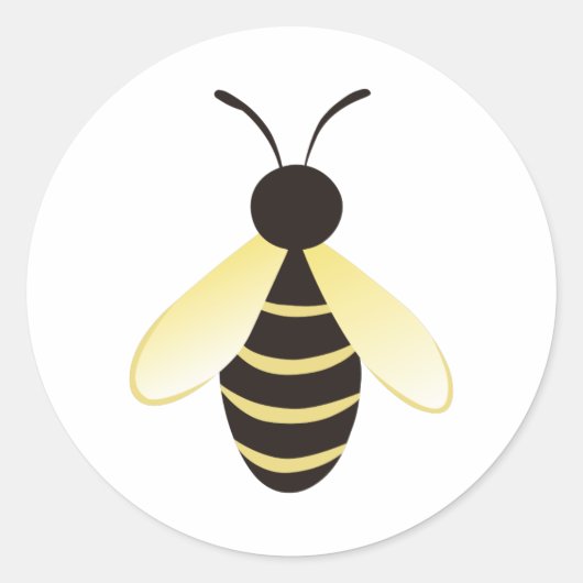 Kleine broedbijen ronde sticker (Voorkant)