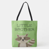 Kleine broeder Raccoon Animal Boys Versibling Gree Tote Bag (Voorkant)