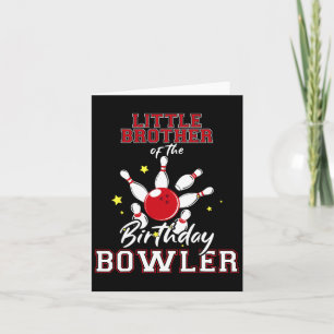 Kleine broeder van de verjaardagsBowler-bday Bowli Kaart