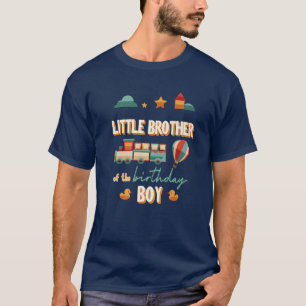 Kleine broeder van het 'Birthday Boy Train'-thema T-shirt