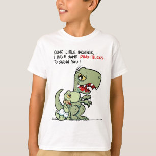 Kleine broer Dino-trucs Grote broer Pret T-shirt