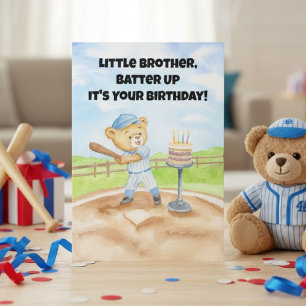 Kleine broer Gefeliciteerd met je verjaardag Baseb Kaart