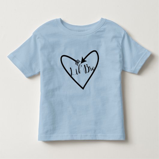 Kleine Broer Kinderen Script Pijl Hart Boho Kinder Shirts (Voorkant)