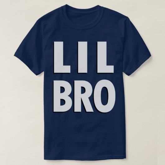 Kleine Broer LIL BRO Leuke Familie Sibling Simple T-shirt (Design voorkant)
