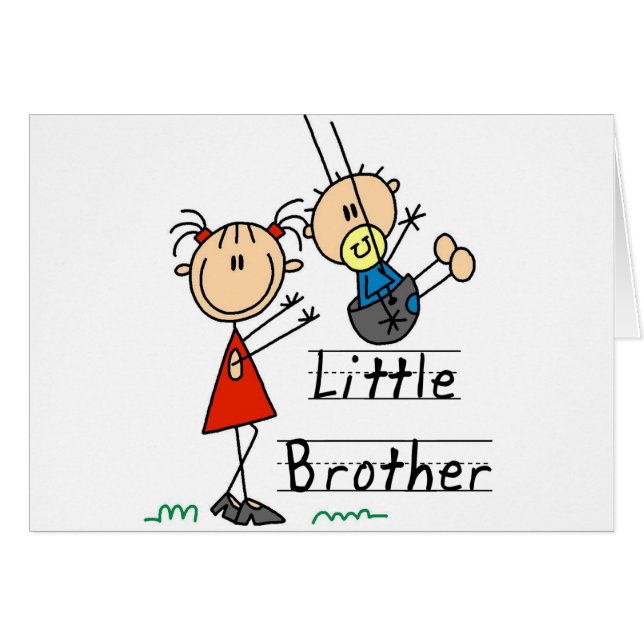 Kleine broer met Big Sister Tshirts (Voorkant Horizontaal)