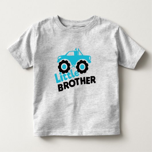 Kleine Broer Monstertruck Kinder Shirts (Voorkant)