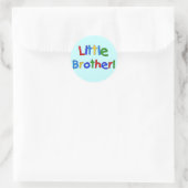 Kleine Broer Primaire Kleuren Tshirts en Geschenke Ronde Sticker (Tas)