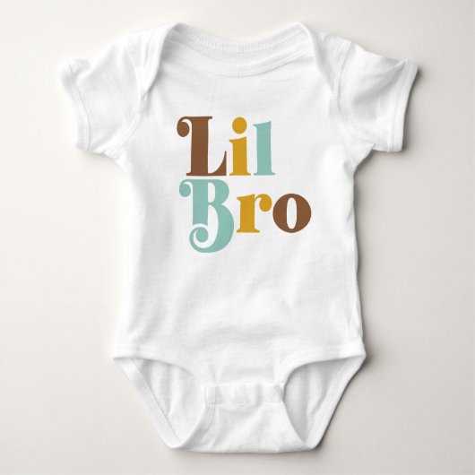 Kleine Broer Retro Matching Sibling  Romper (Voorkant)