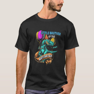 Kleine broer van de Birthday Boy RAWR Rex Dinosa T-shirt