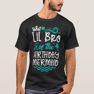 Kleine broer van de 'Birthday Mermaid Cute' B-dag T-shirt