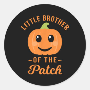 Kleine Broer Van De Patch Pompoen Halloween T-shir Ronde Sticker