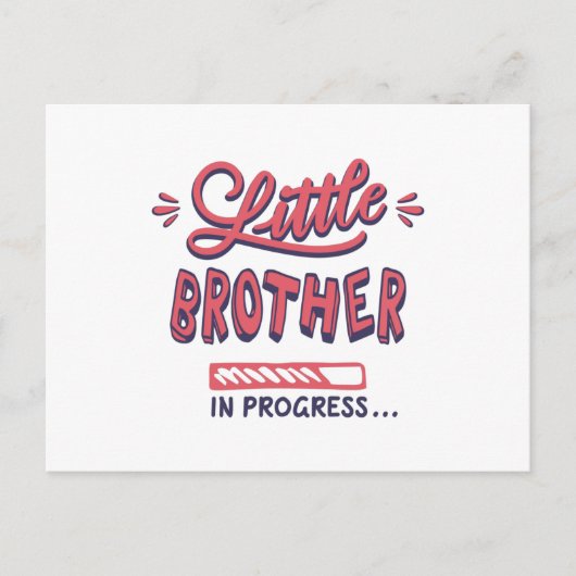 Kleine broertje aan de gang briefkaart (Voorkant)