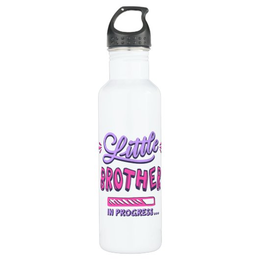 Kleine broertje aan de gang waterfles (Voorkant)