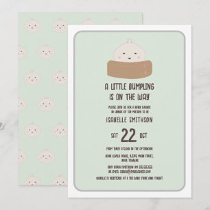 Kleine Brokkel Op Weg Groene Baby Shower Kaart