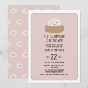 Kleine Brokkel Op Weg Roze Baby Shower Kaart