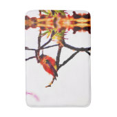 Kleine Bronze, gouden, rode en paarse kolibrie Badmat (Voorkant Verticaal)