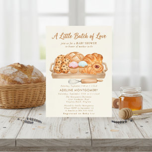 Kleine Broodje in de Oven Bakkerij Baby Shower Kaart