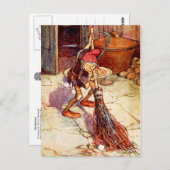 Kleine Brownie die huiswerk doet Briefkaart (Voorkant / Achterkant)