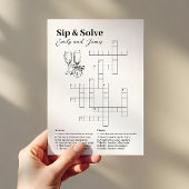 Kleine bruiloft kruiswoordpuzzel Kaart