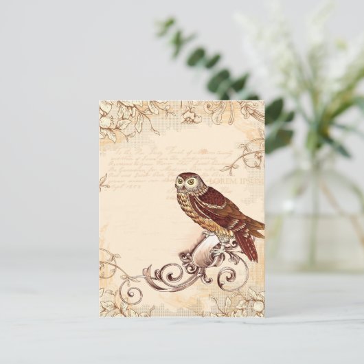 Kleine bruine boomkorren briefkaart (Staand voorkant)