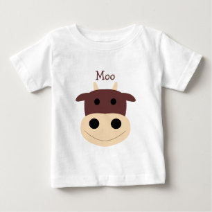 Kleine bruine koe-baby-shirt