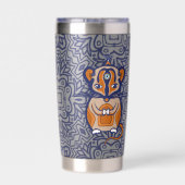 Kleine Bruine Muis Geïsoleerde Drinkbeker (Achterkant)