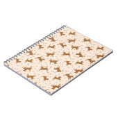 Kleine bruine paarden - op zalmroze. notitieboek (Linkerzijde)