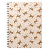 Kleine bruine paarden - op zalmroze. notitieboek (Voorkant)